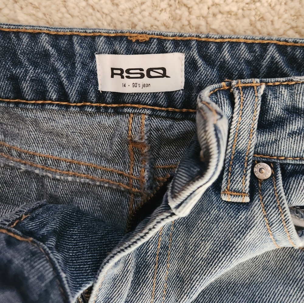 RSQ distressed 90's jeans girls size 14